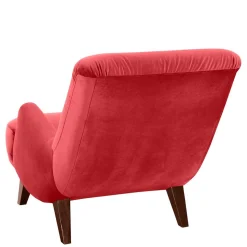 Samtvelours Lesesessel in Rot - Haniata