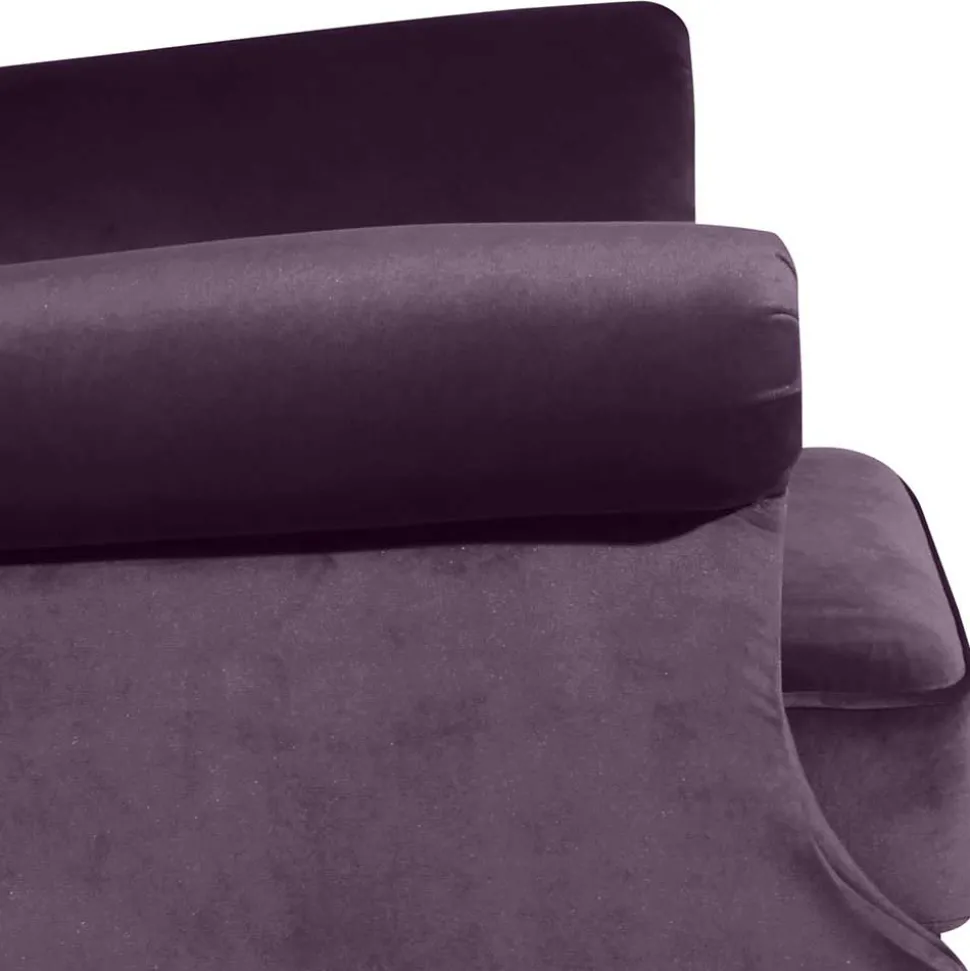 Samtvelours Ohrensessel in Dunkellila - Aglaia