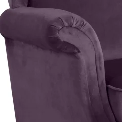 Samtvelours Ohrensessel in Dunkellila - Aglaia