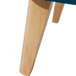 Samtvelours Ohrensessel in Petrol Blau - Ilussiana