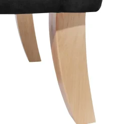 Samtvelours Polstersessel in Schwarz - Jimalito