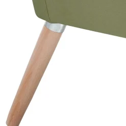 Samtvelours Polstersessel in Oliv Grün - Canossa