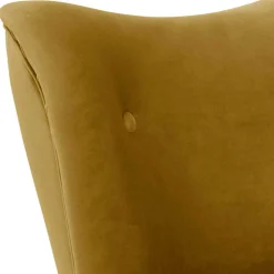 Samtvelours Polstersessel in Gelb und Erle - Ranalda