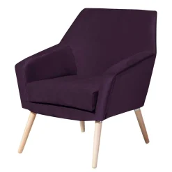 Samtvelours Sessel in Dunkellila - Career