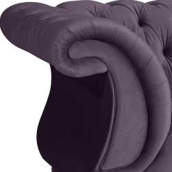 Samtvelours Sofa in Dunkellila - Valbreda