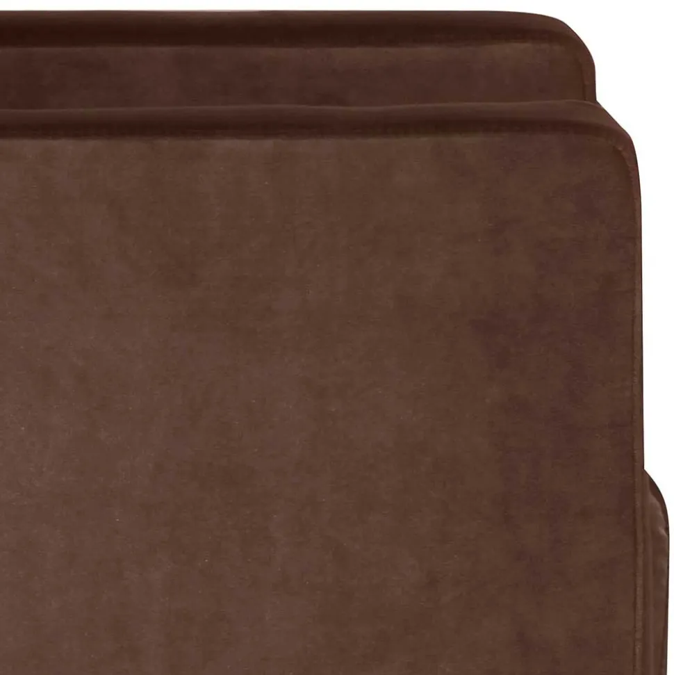 Samtvelours Stoffsessel in Braun - Enroya