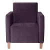 Samtvelours Wohnzimmersessel in Dunkellila - Adagiona