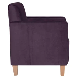 Samtvelours Wohnzimmersessel in Dunkellila - Adagiona