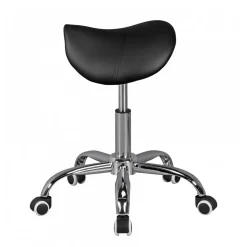 Sattelhocker in Schwarz Kunstleder - Baonga