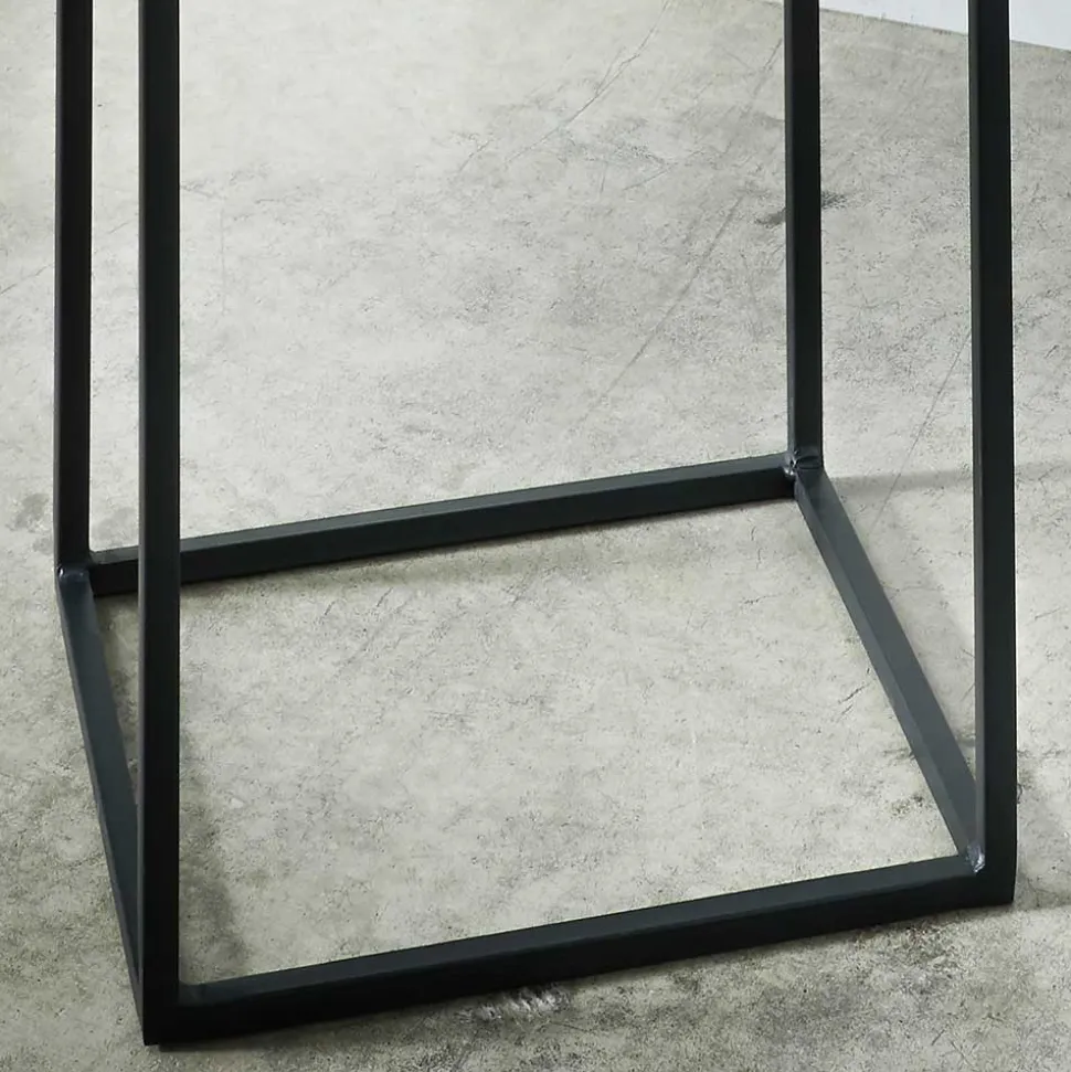 2-Satz-Beistelltisch in Nickel & Schwarz - Toina (zweiteilig)