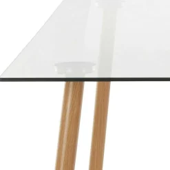Scandi Chic Esszimmer Glastisch 140x80 cm - Rusaly