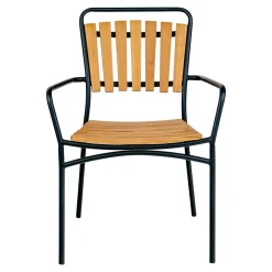 Scandi Chic Gartenstühle aus Teak Holz - Farmer (4er Set)