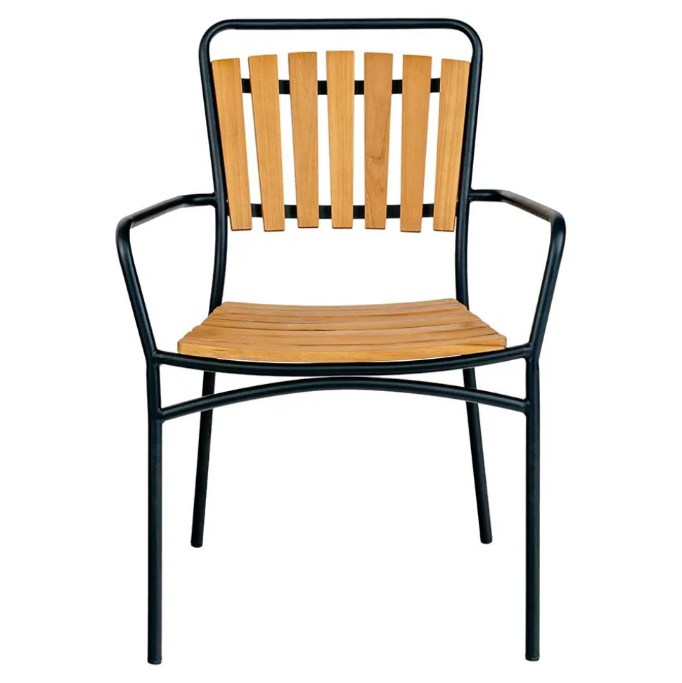 Scandi Chic Gartenstühle aus Teak Holz - Farmer (4er Set)