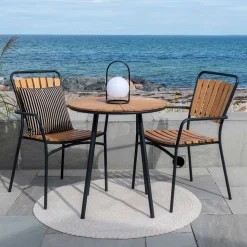 Scandi Chic Gartenstühle aus Teak Holz - Farmer (4er Set)