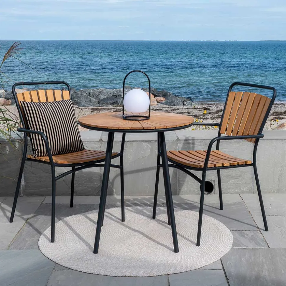 Scandi Chic Gartenstühle aus Teak Holz - Farmer (4er Set)