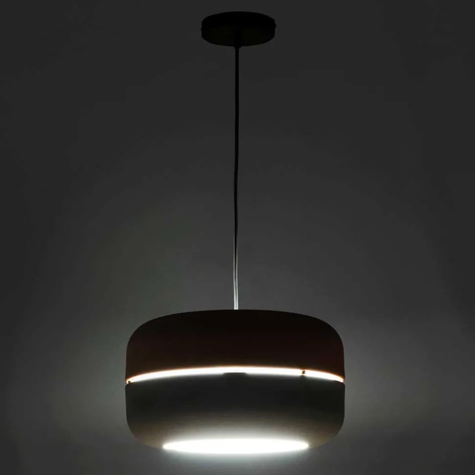 Scandi Chic Hängelampe in Rosa & Grau - Longos