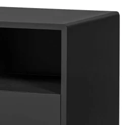 Scandi Chic Nachtkommode in Schwarz - Lemerzi