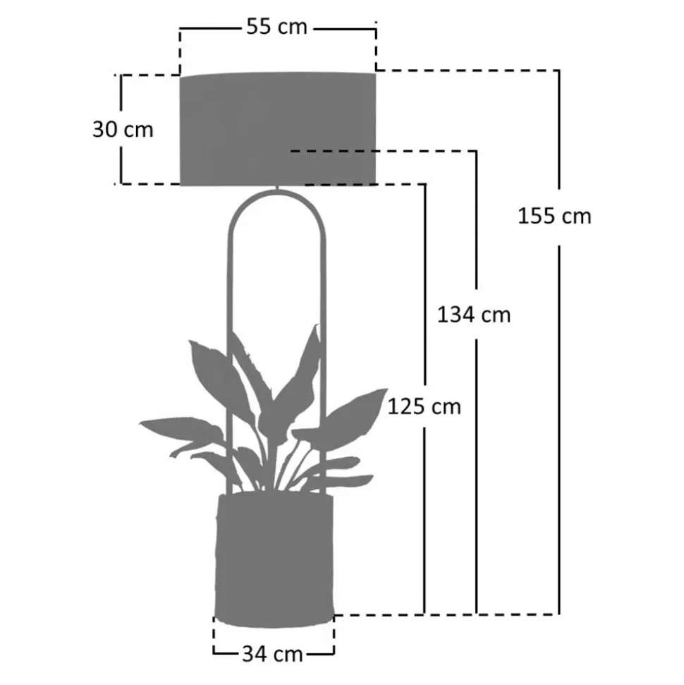 Scandi Chic Stehleuchte in Creme - Acacios