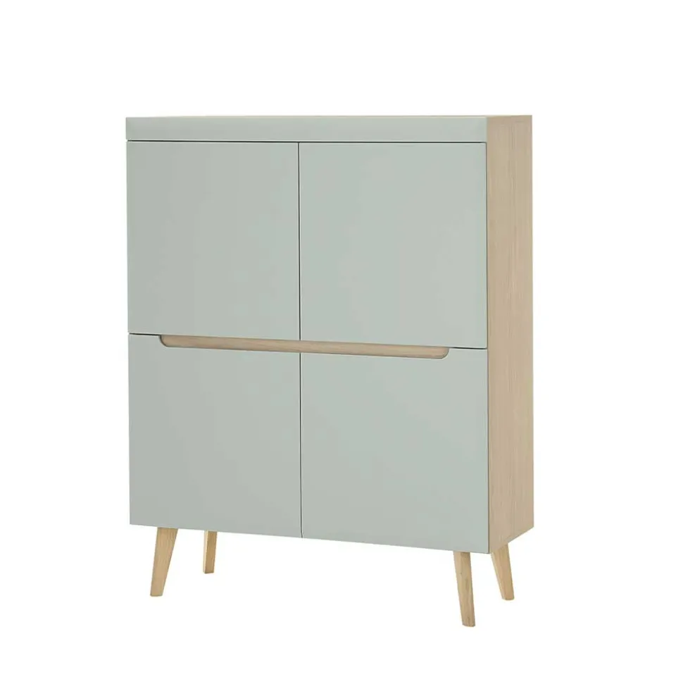 Scandi Chic Wohnzimmermöbel Wohnwand - Armina (vierteilig)