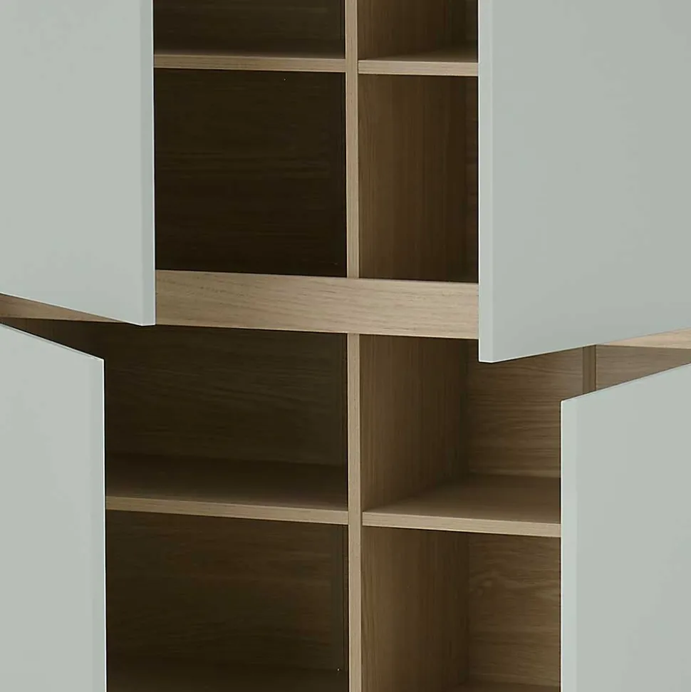 Scandi Chic Wohnzimmermöbel Wohnwand - Armina (vierteilig)