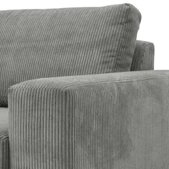 Scandi Ecksofa in Anthrazit mit Buche - Lidio