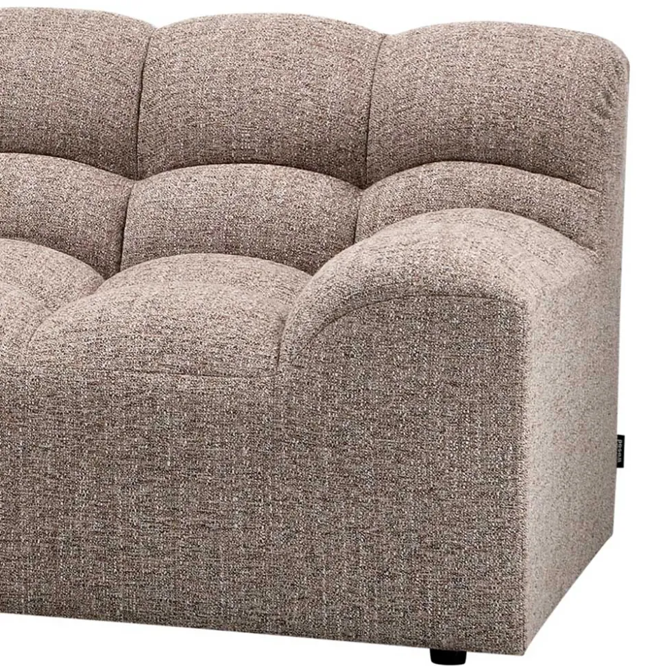 Scandi Ecksofa in Hellbraun meliert - Niklai