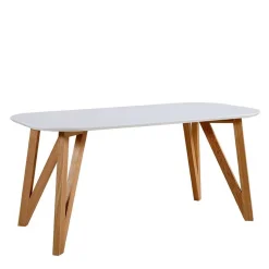 Scandi Essgruppe mit Armlehnenstühlen - Conzuela (siebenteilig)