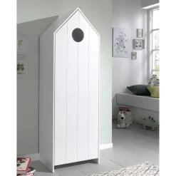Scandi Kinder-Kleiderschrank in Hausform - Indefiva