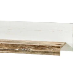 Scandi Landhaus Wohnzimmermöbel Set Nedita in Weiß (vierteilig)