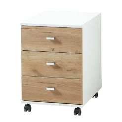 Scandi Schreibtisch Kombi in Weiß - Ziharo (zweiteilig)