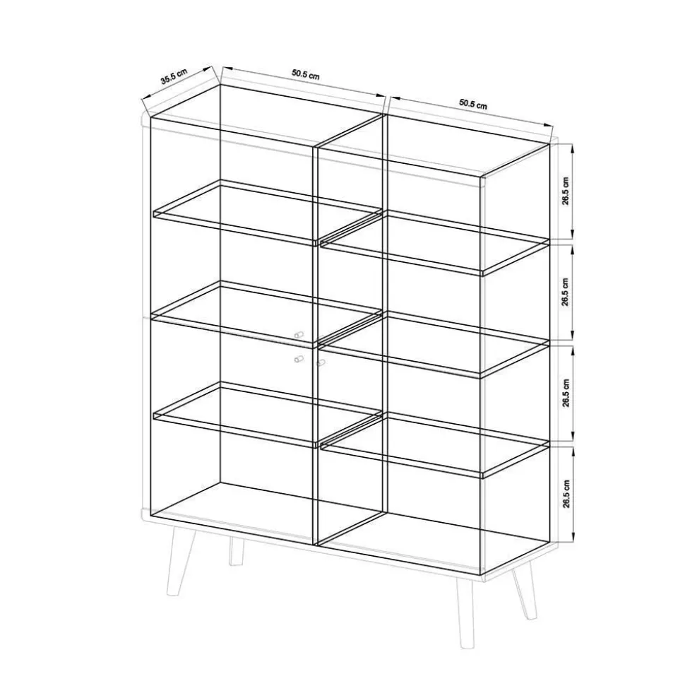 Scandi TV Wohnwand Möbel Set - Cablos (dreiteilig)