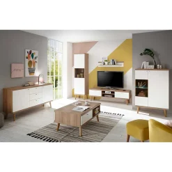 Scandi Wohnzimmer Einrichtung Set - Cablos I (sechsteilig)