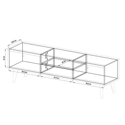 Scandi Wohnzimmer Einrichtung Set - Cablos I (sechsteilig)