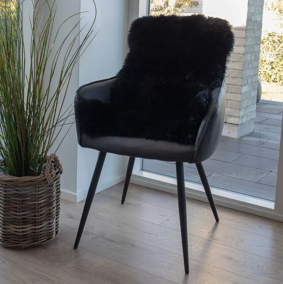 Schaffell in Schwarz 85x5x50 cm - Claus