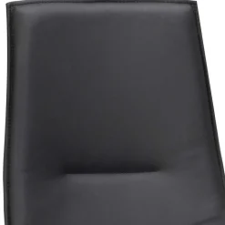 Schalenstuhl in Schwarz - echtes Leder - Freedoms (2er Set)