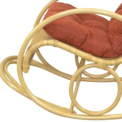 Schaukelstuhl aus Rattan Geflecht in Natur - Abekasa