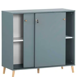 Schiebetüren Büroschrank in Petrol - Baiamare