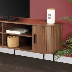 Schiebetüren-Lowboard für TV im Scandi Chic - Arura