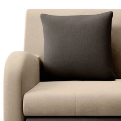 Schlafcouch in Beige und Dunkelbraun - Calming