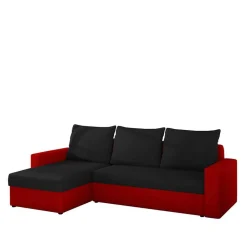 Schlafcouch in Schwarz und Rot - Chessna