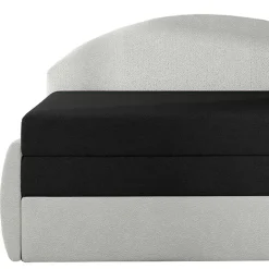 Schlaffunktion Recamiere in Offwhite und Schwarz - Asbrov