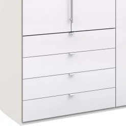 Schlafraum Kleiderschrank in Weiß Glas Front - Dolienca