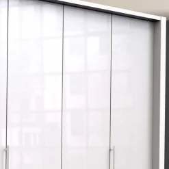 Schlafraum Kleiderschrank in Weiß Glas Front - Dolienca