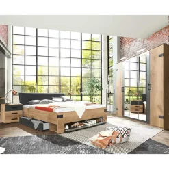 Schlafraum Möbelset mit Stauraumbett - Enegal (vierteilig)