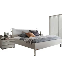 Schlafraum Set in Weiß & Grau - Tumiva (vierteilig)