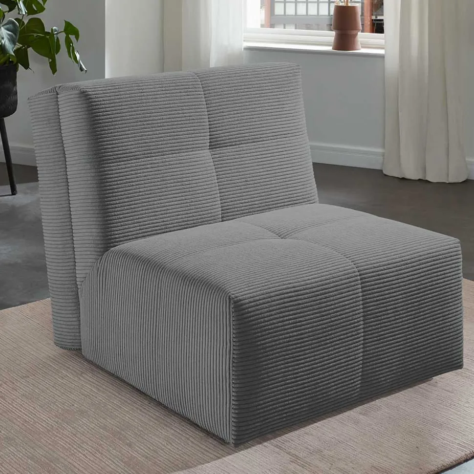 Schlafsessel ohne Armlehnen in Anthrazit - Anzarote