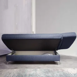Schlafsofa Chaiselounge in Blau - Jacy