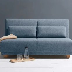 Schlafsofa in Blau mit Eiche - Sojette
