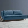 Schlafsofa in Blau und Eiche - Jesticas