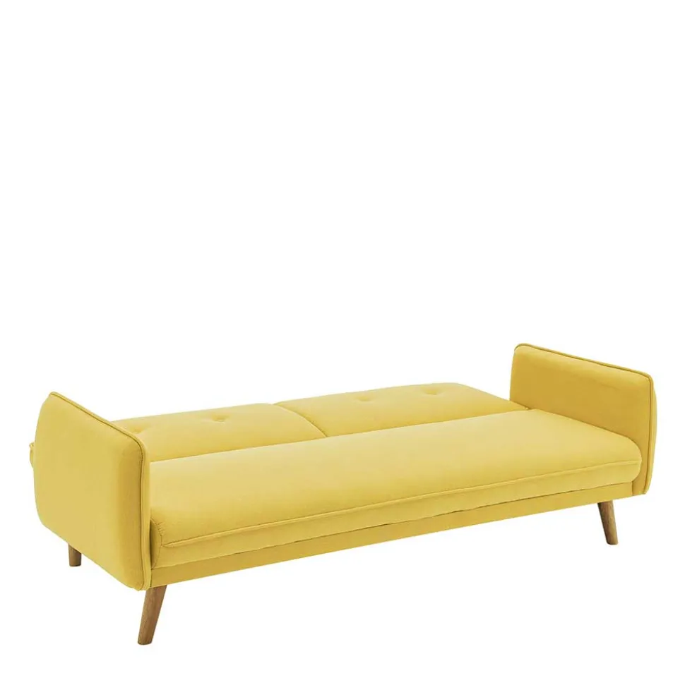 Schlafsofa in Gelb Strukturstoff - Puneca